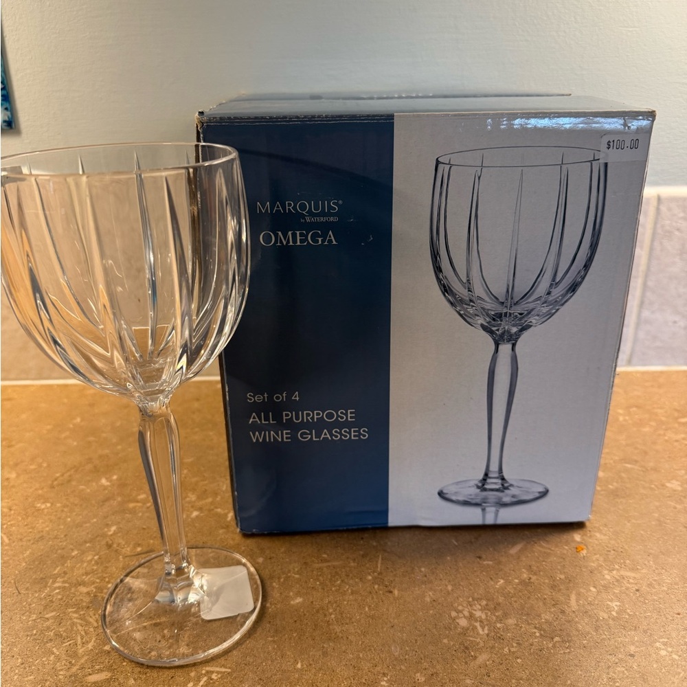 Omega Wine Glasses - Clear